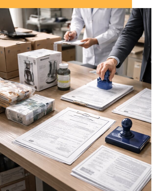 Сертификация импортных товаров от 12322 с таможенным сопровождением